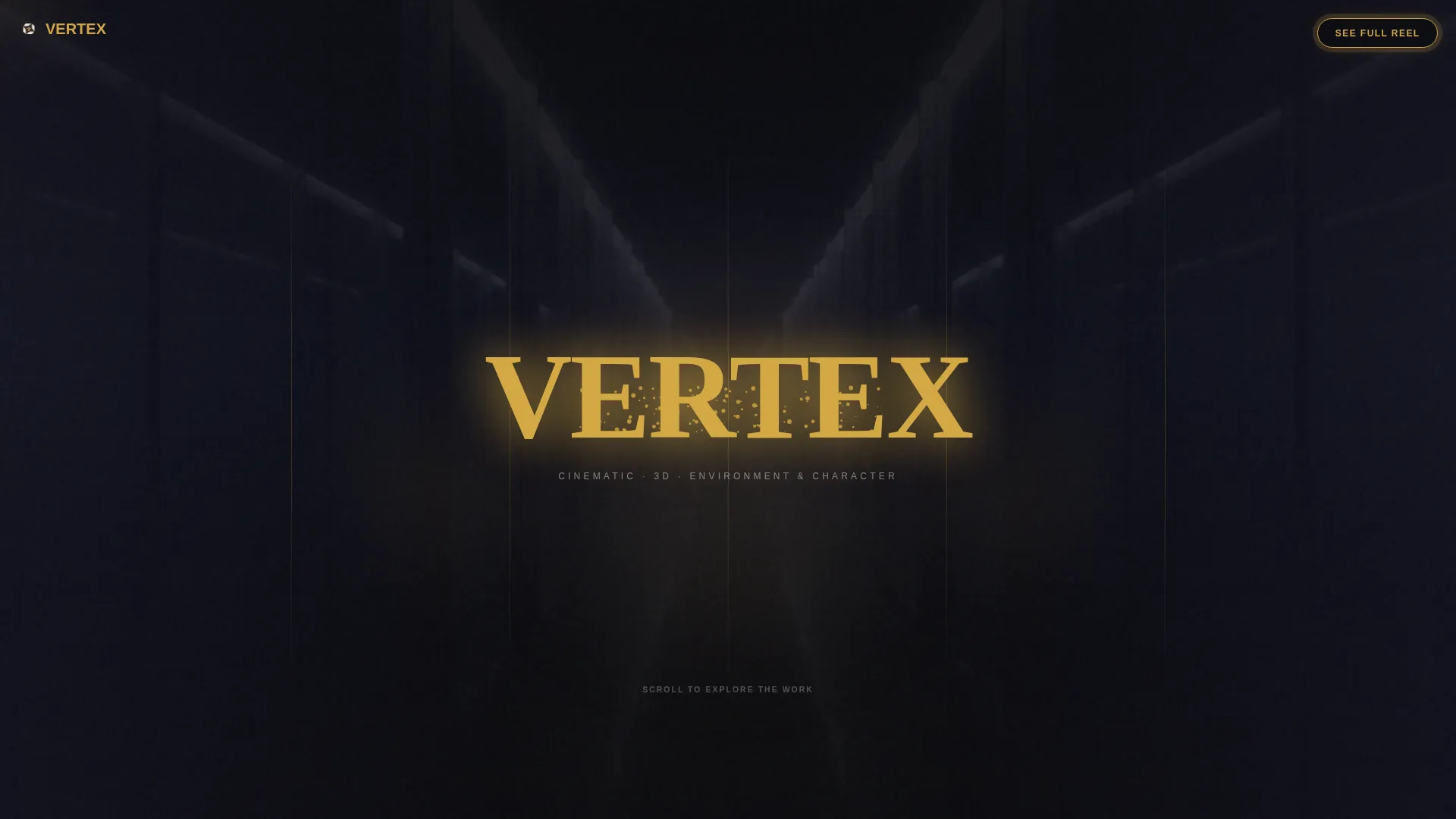 Cinematic 3D Artist Portfolio Landing Page Template