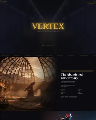 Cinematic 3D Artist Portfolio Landing Page Template