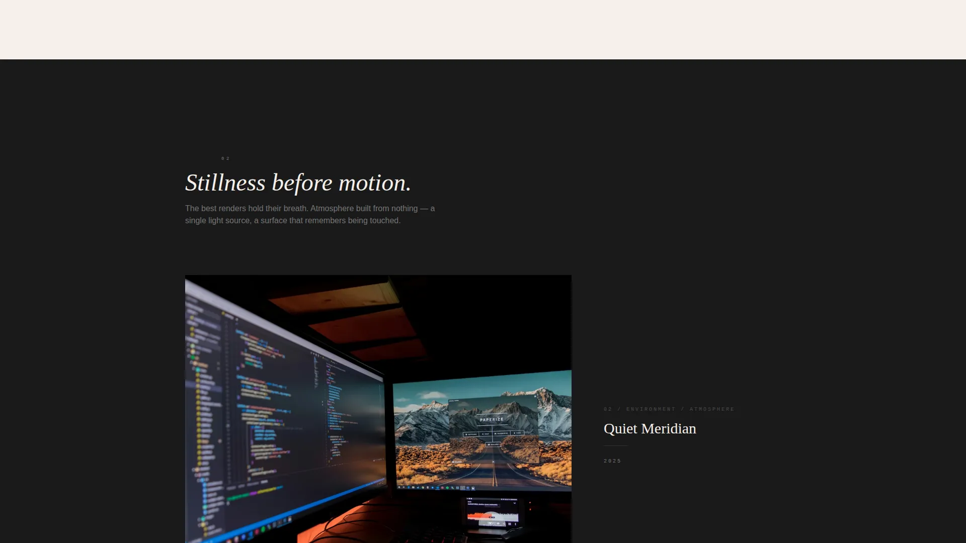 3D Artist Minimalist Portfolio Landing Page Template
