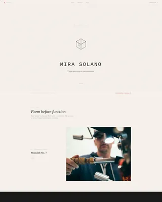 3D Artist Minimalist Portfolio Landing Page Template