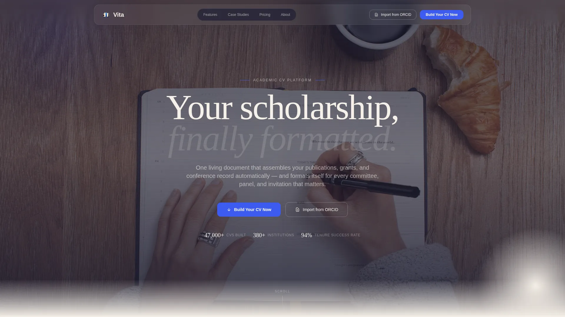 Academic CV Landing Page Template | Bento Grid