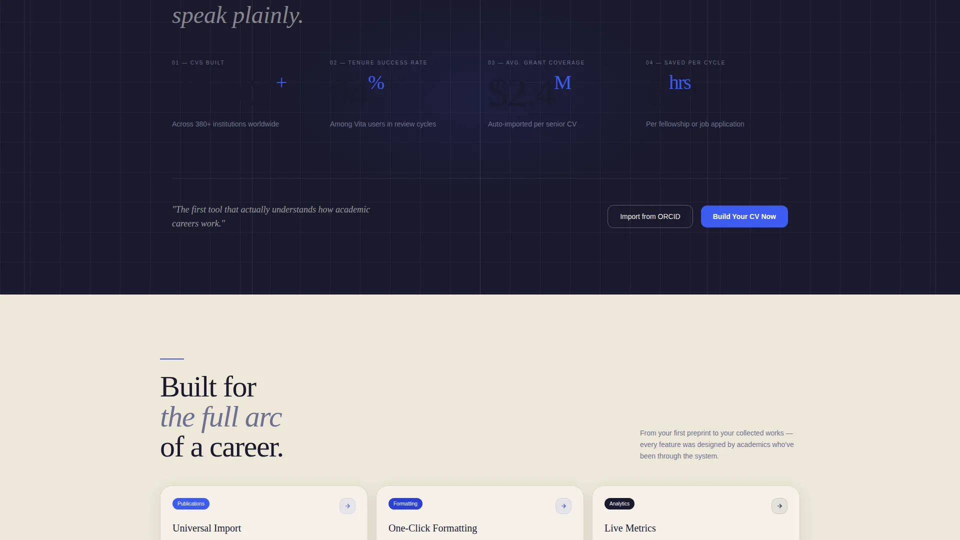 Academic CV Landing Page Template | Bento Grid
