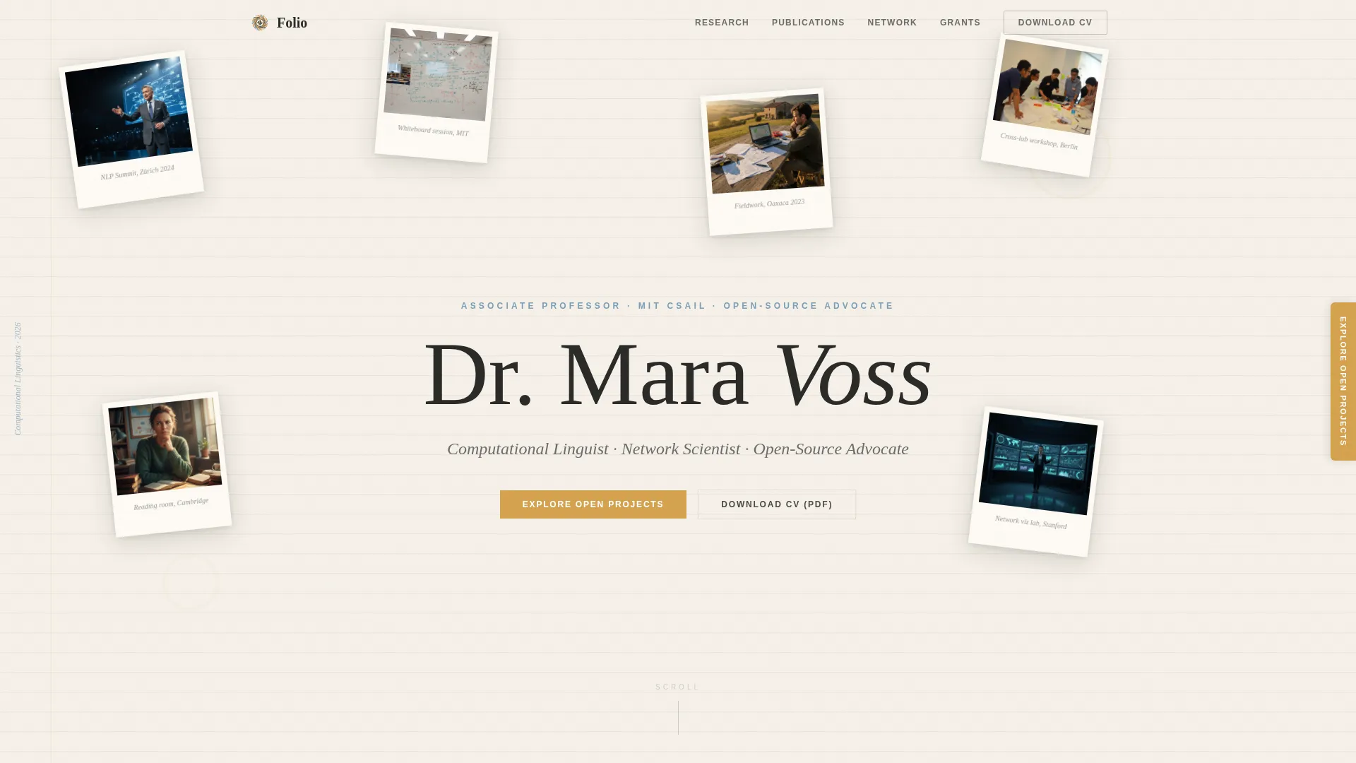 Scholarly Academic Collaborator Landing Page Template