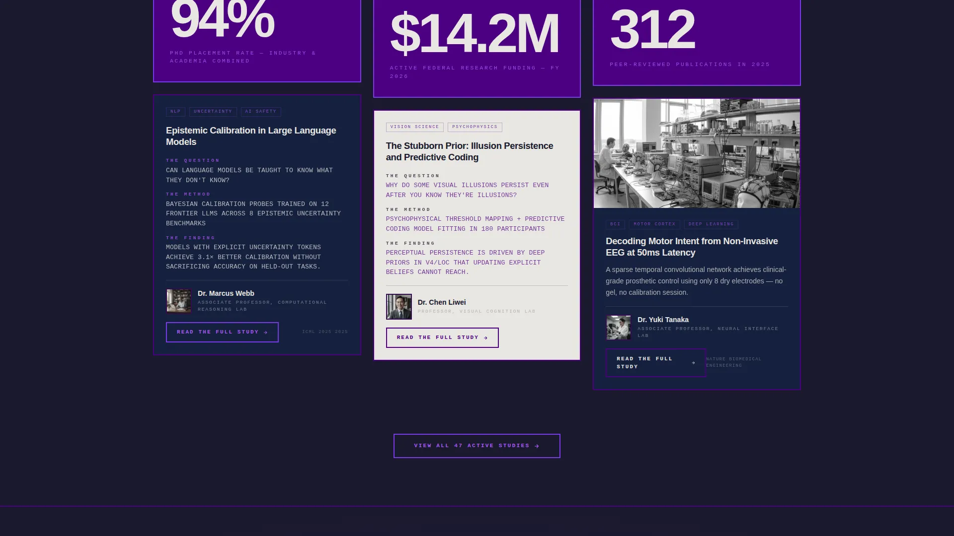 Bold Brutalist Academic Department Landing Page