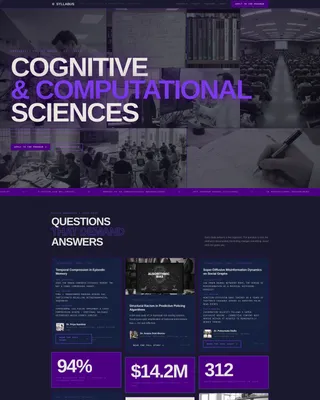 Bold Brutalist Academic Department Landing Page