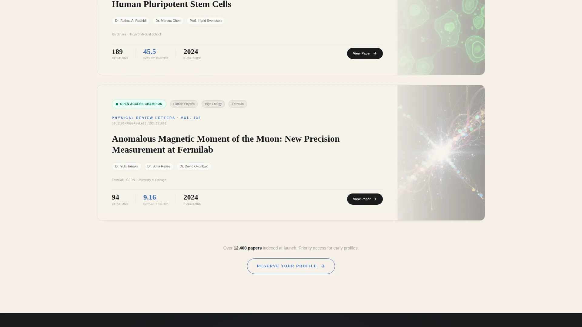 Prestigious Academic Publication Landing Page Template