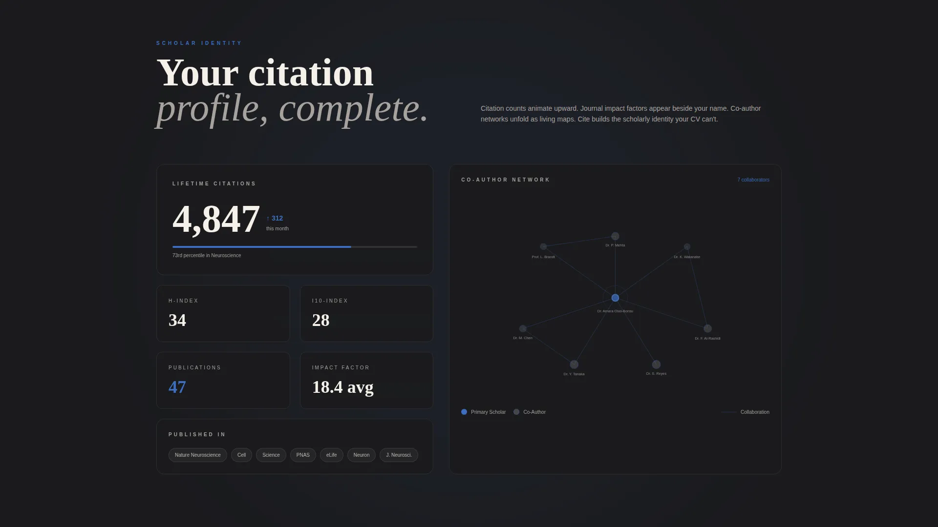 Prestigious Academic Publication Landing Page Template