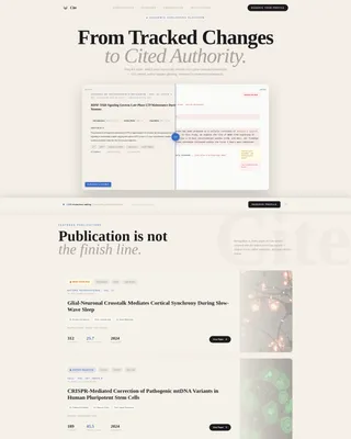 Prestigious Academic Publication Landing Page Template