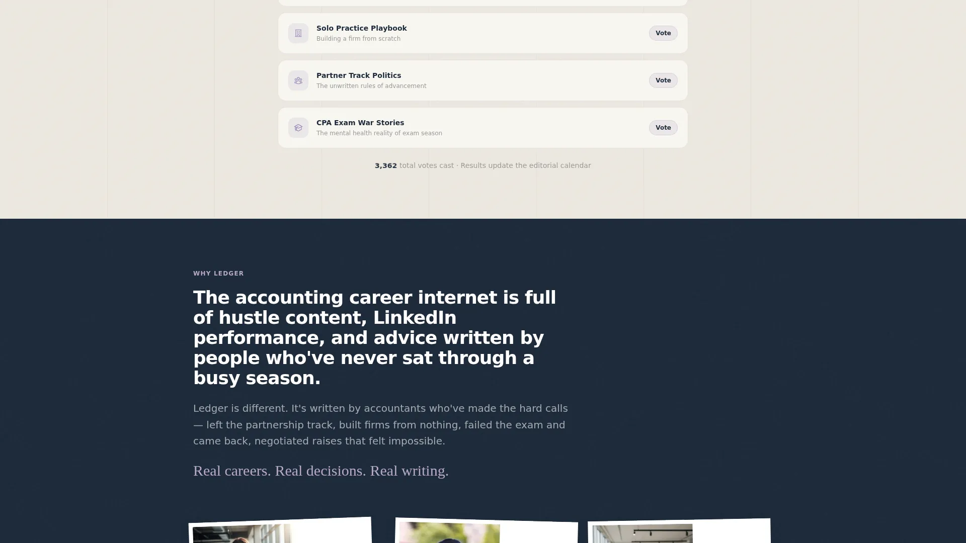 Accountant Career Blog Landing Page Template