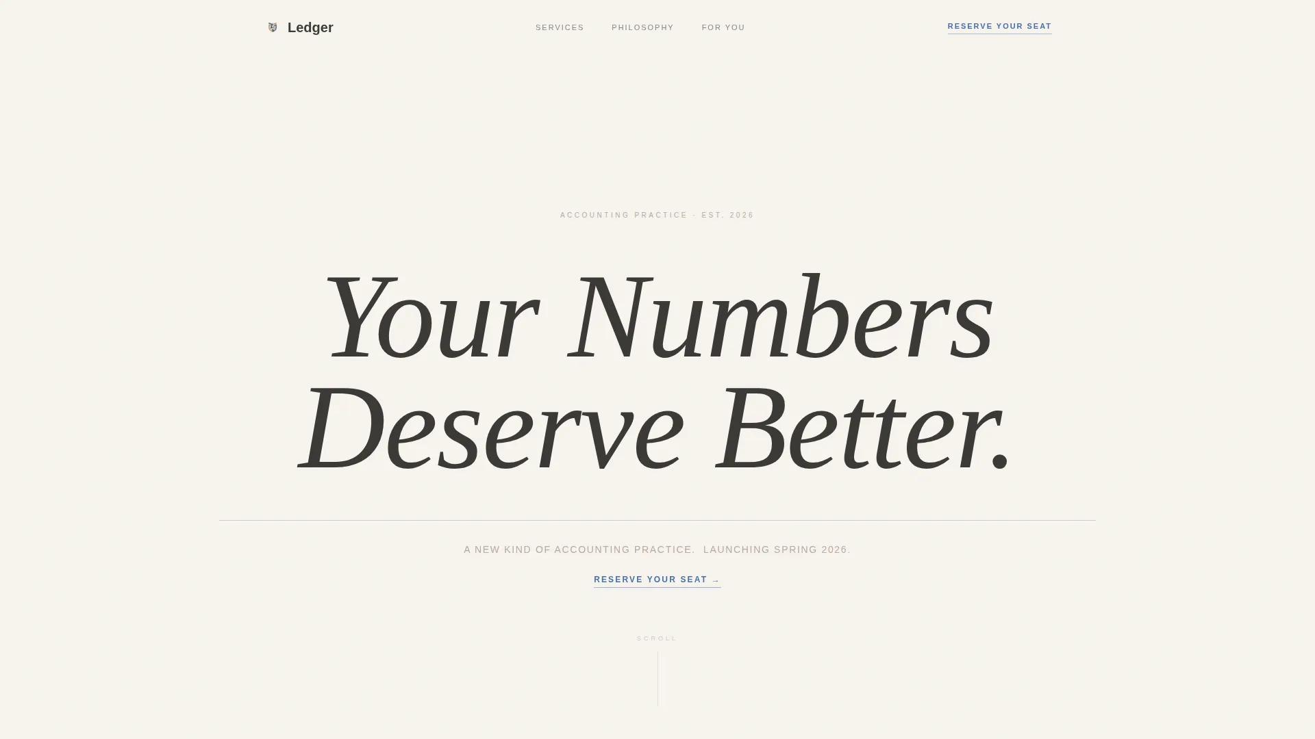 Elegant Accountant Portfolio Landing Page Template