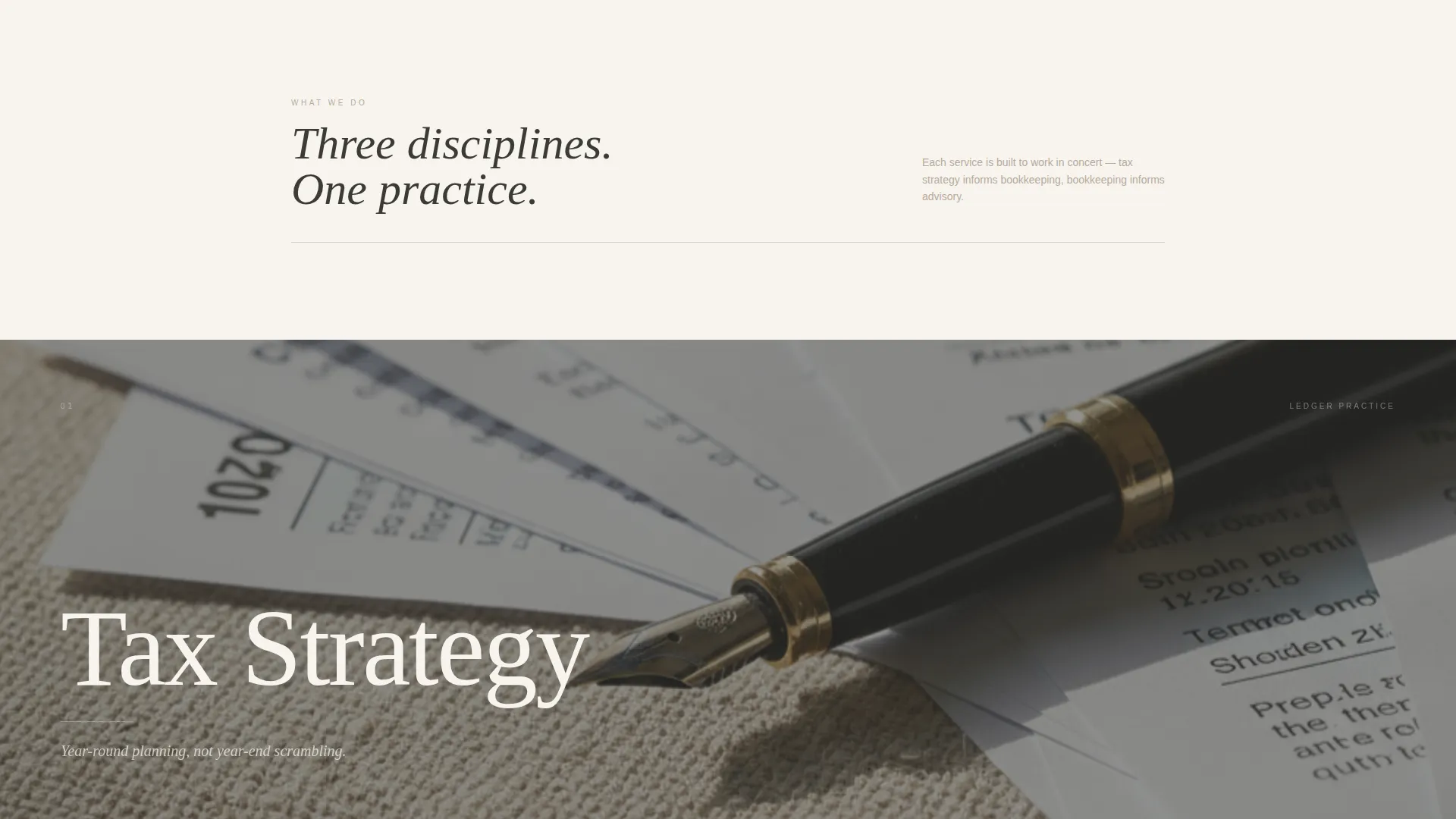 Elegant Accountant Portfolio Landing Page Template