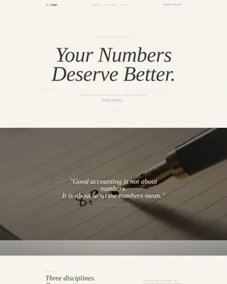 Elegant Accountant Portfolio Landing Page Template