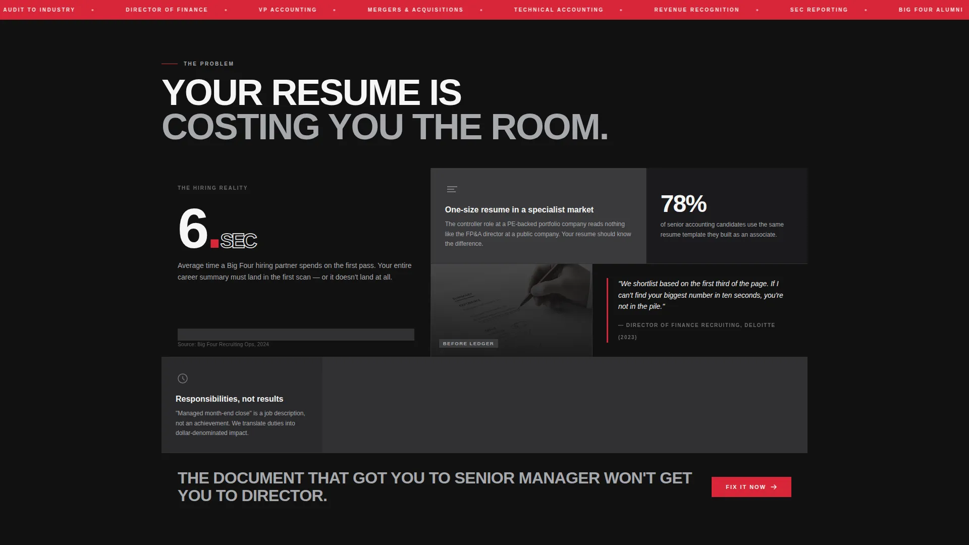 Accountant Resume Service Landing Page Template