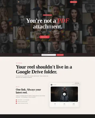 Actor Digital Business Card Landing Page Template