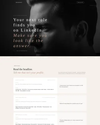 Cinematic Actorprofile Landing Page Template