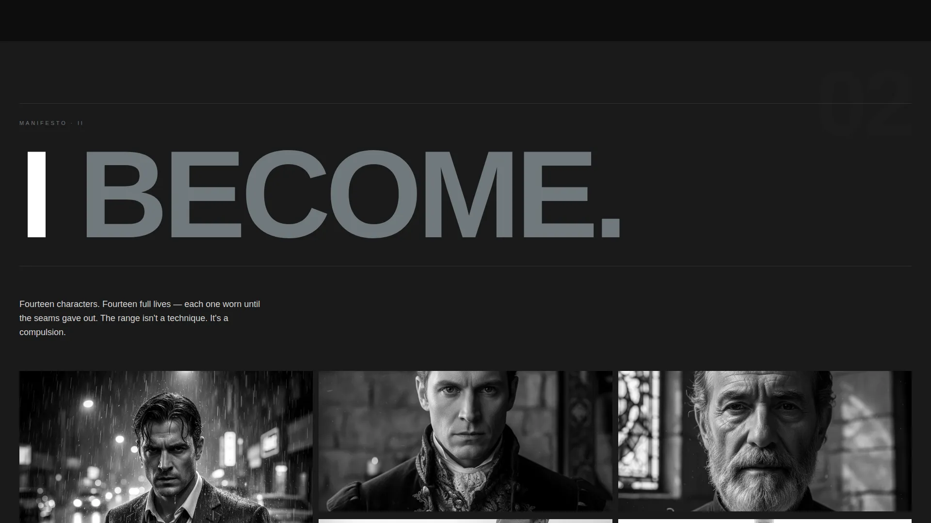 Cinematic Actor Personal Brand Landing Page Template