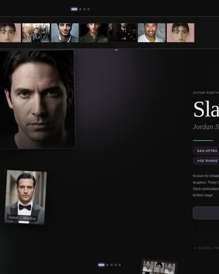 Iridescent Actor Portfolio Landing Page Template