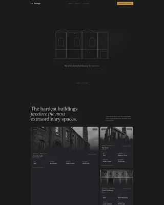Adaptive Reuse Architecture Bento Grid Landing Page
