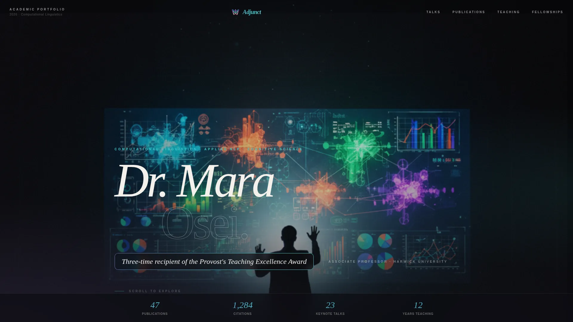 Professor Portfolio Landing Page Template
