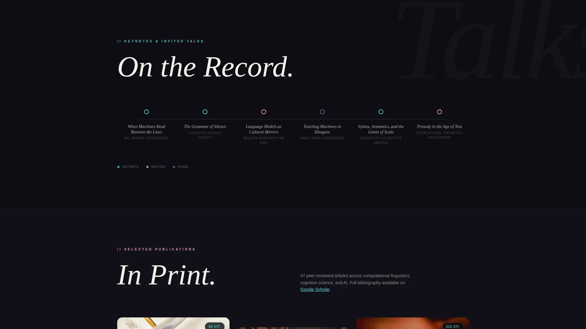 Professor Portfolio Landing Page Template