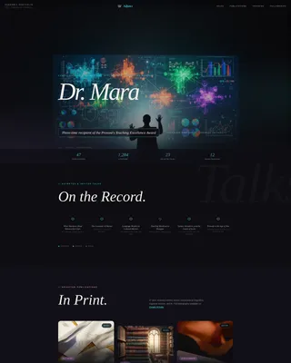 Professor Portfolio Landing Page Template