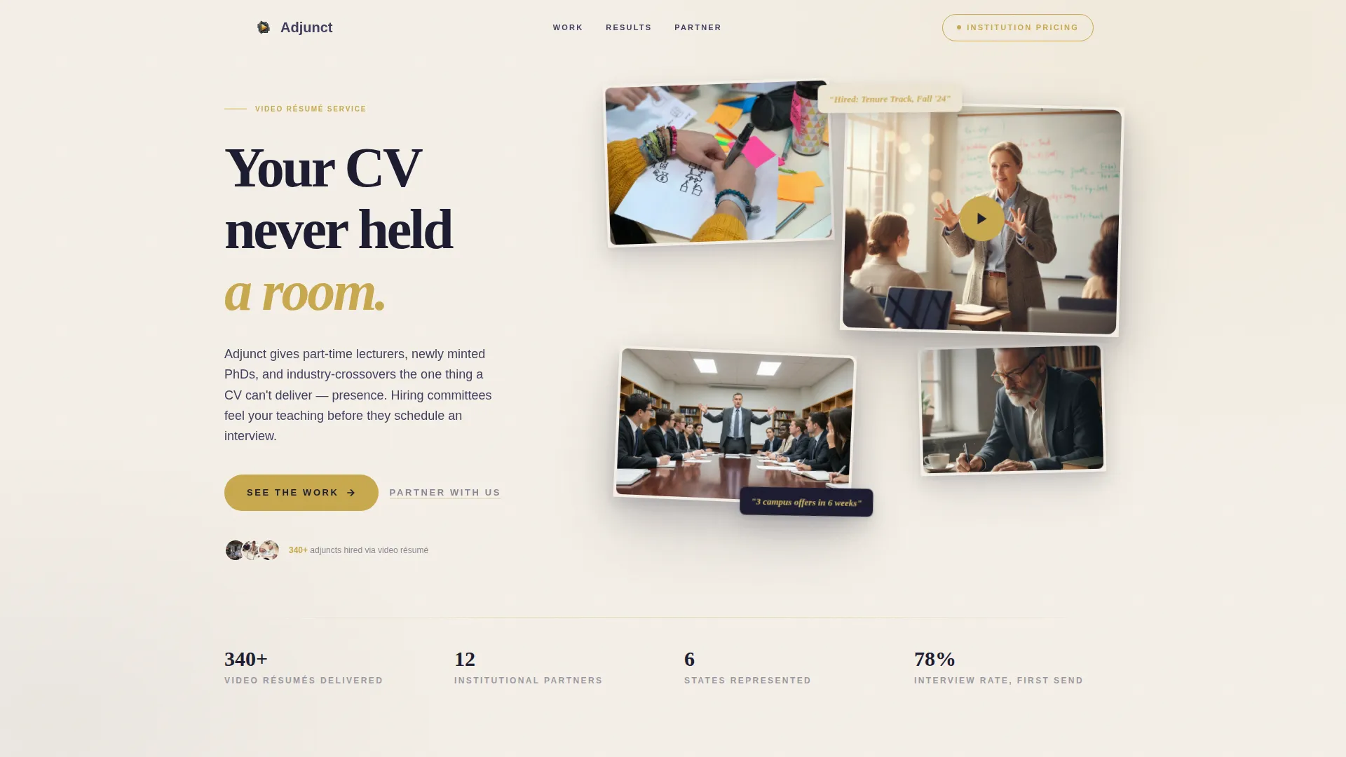 Professor Video Résumé Landing Page Template