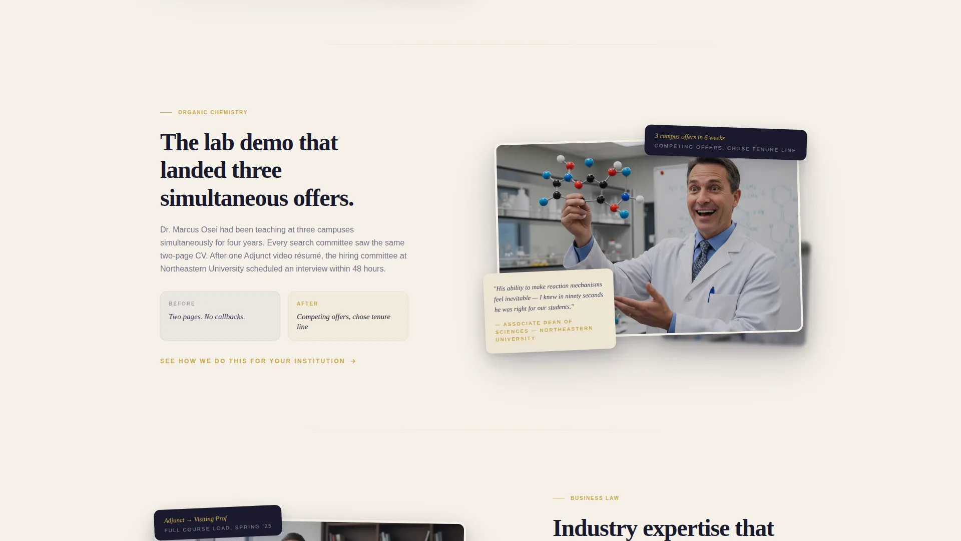 Professor Video Résumé Landing Page Template