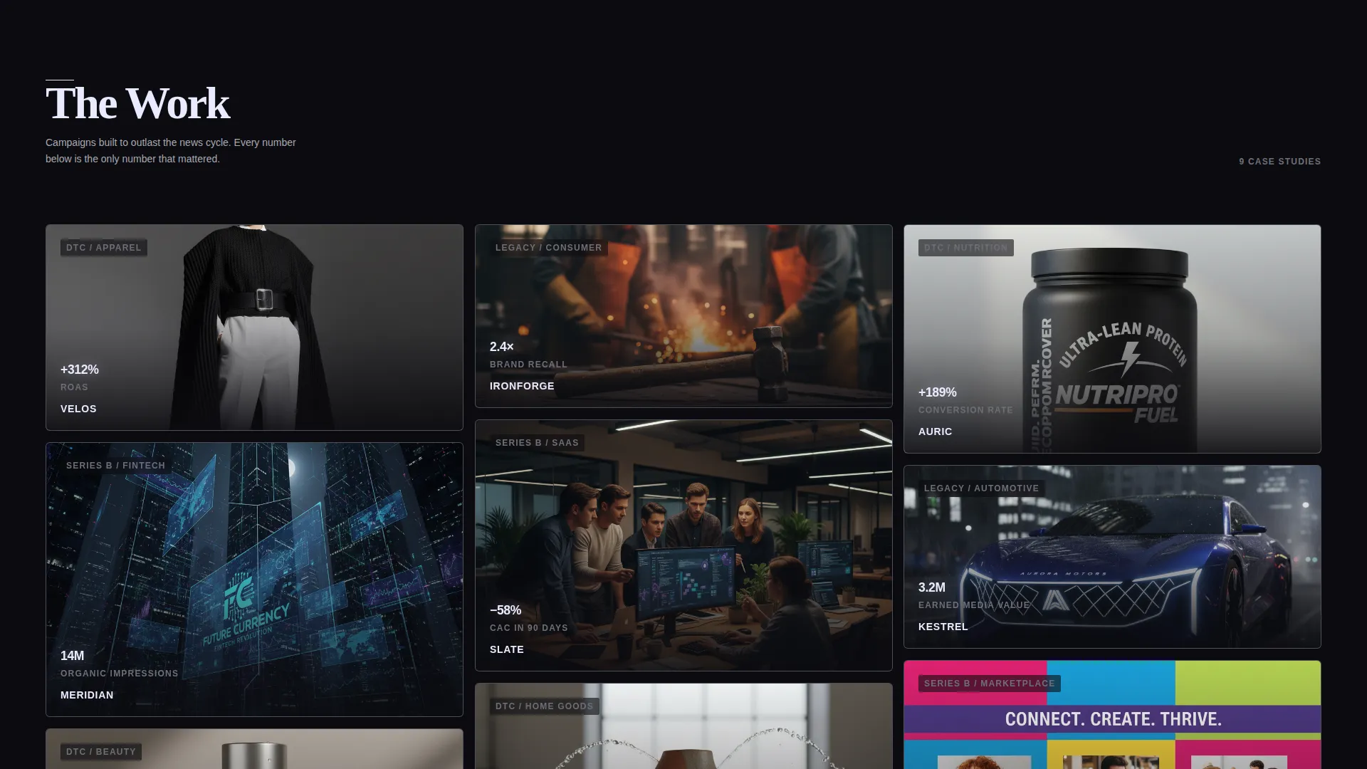 Immersive Advertising Agency Landing Page Template