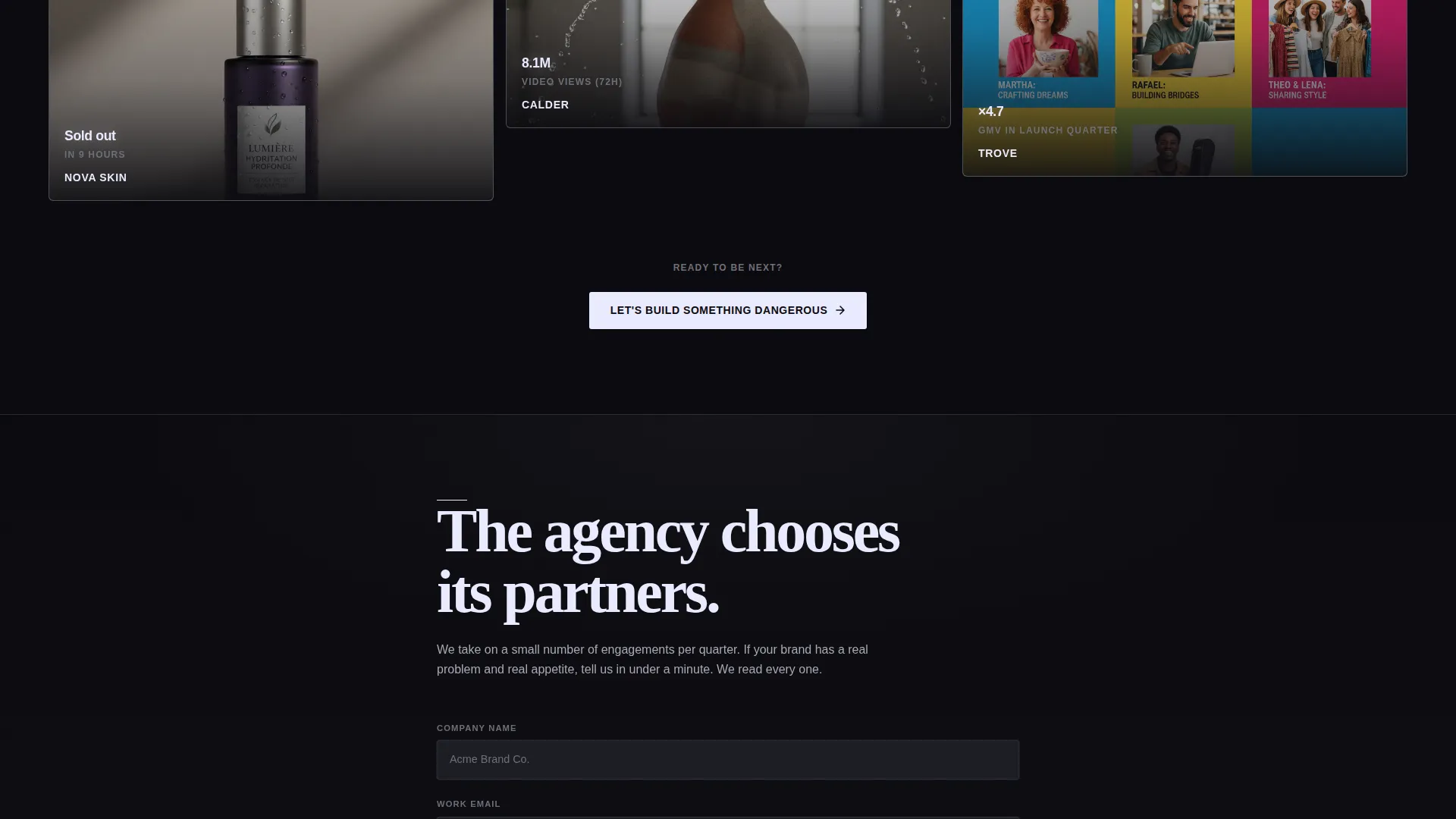 Immersive Advertising Agency Landing Page Template