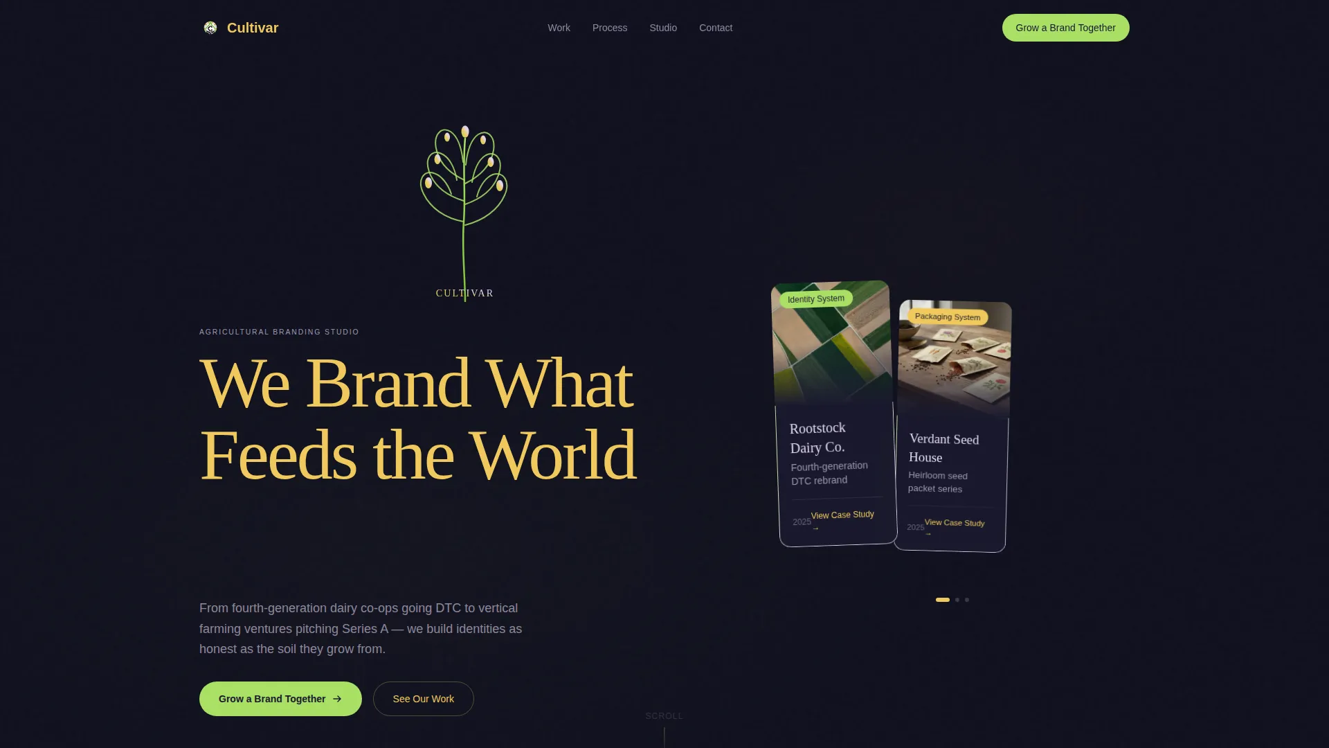 Agriculture Branding Agency Landing Page Template