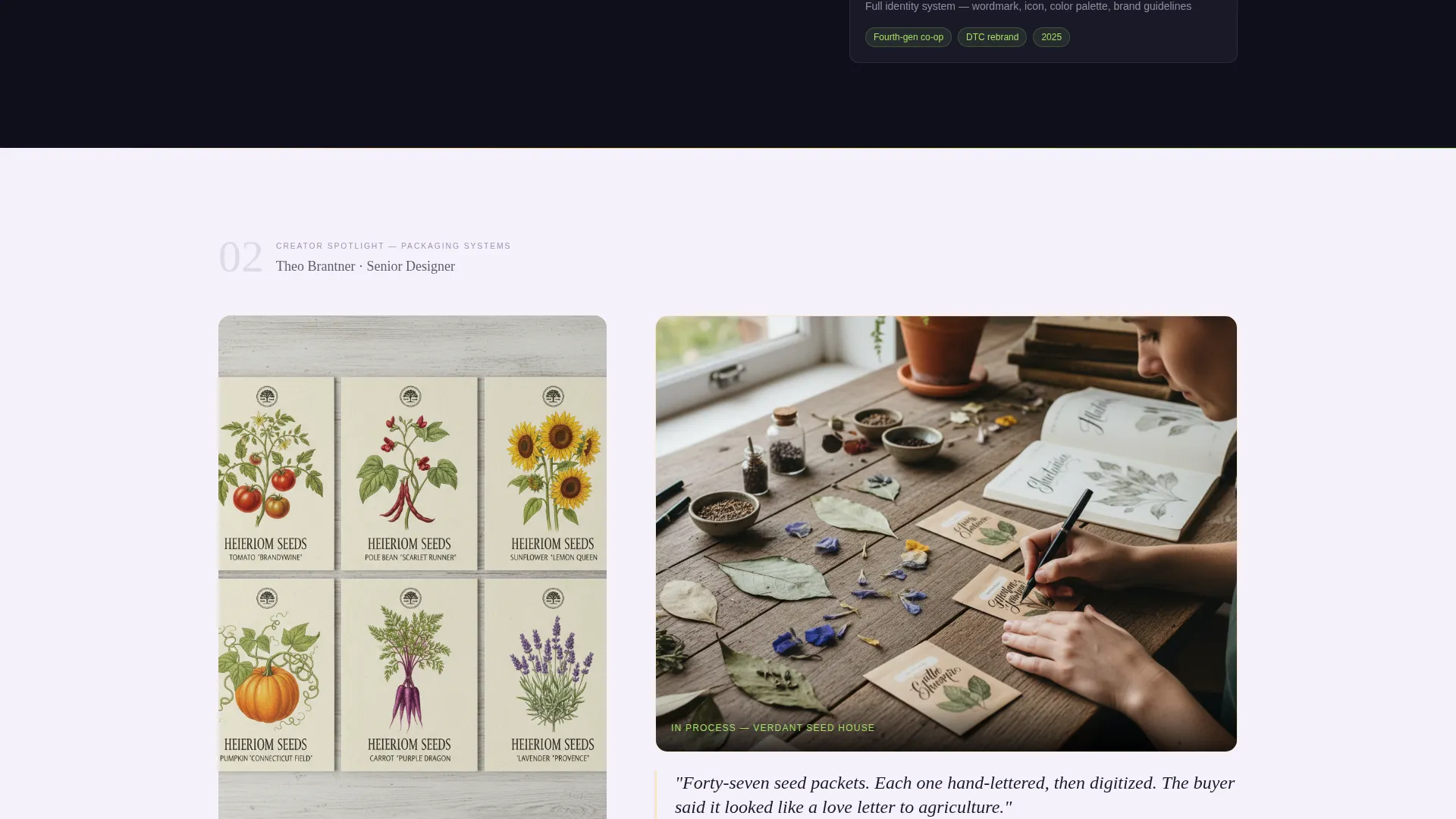 Agriculture Branding Agency Landing Page Template