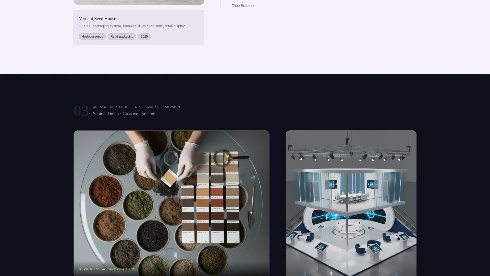 Agriculture Branding Agency Landing Page Template