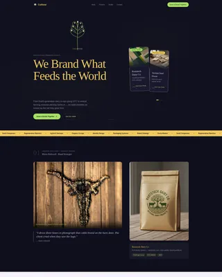 Agriculture Branding Agency Landing Page Template