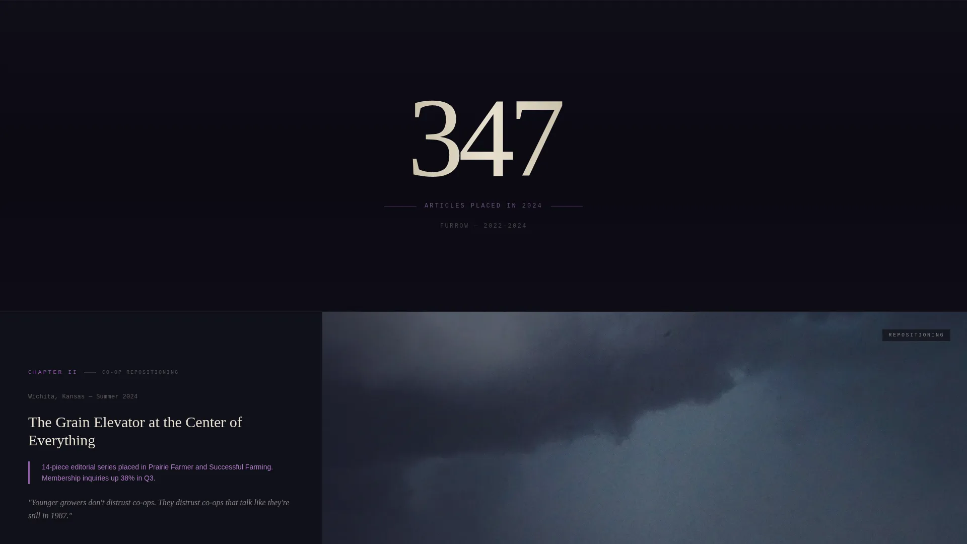 Agriculture Content Marketing Agency Landing Page