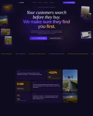 Agriculture PPC Agency Bento Grid Landing Page
