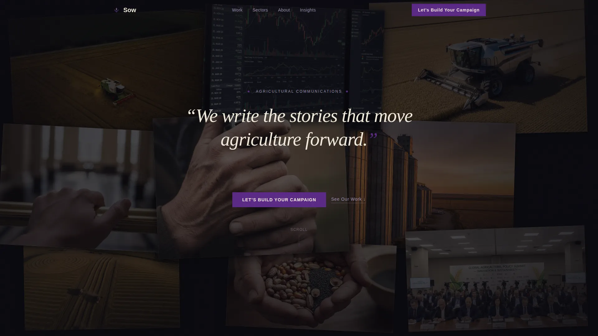 Agriculture PR Agency Landing Page Template