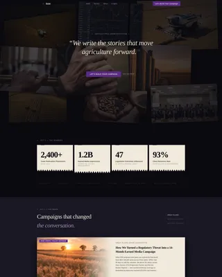 Agriculture PR Agency Landing Page Template