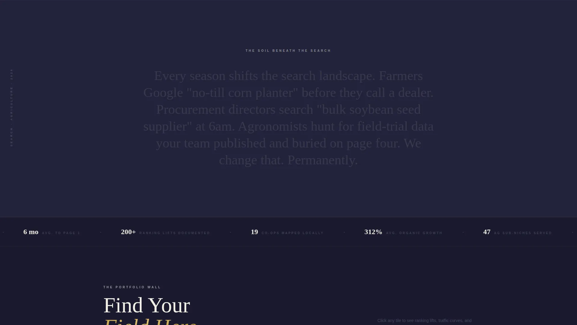 Agriculture SEO Agency Landing Page Template