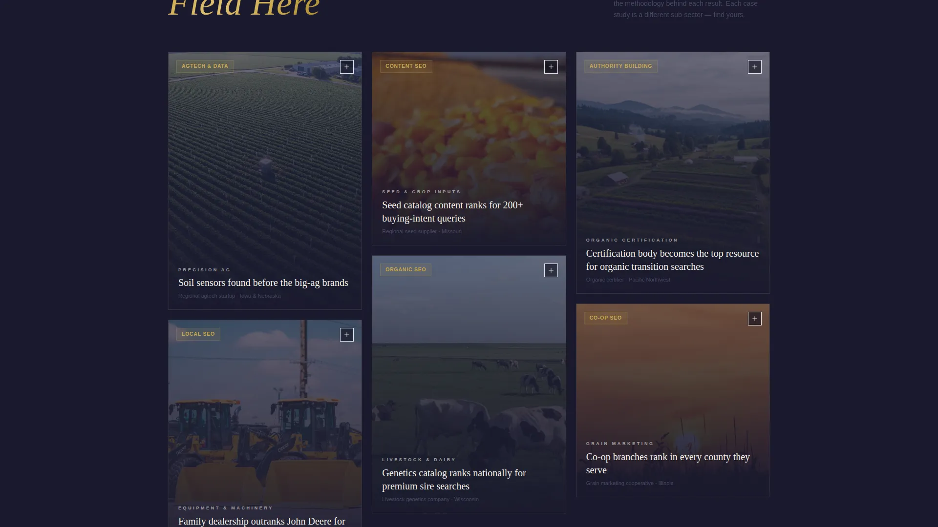 Agriculture SEO Agency Landing Page Template