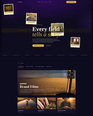 Cinematic Agriculture Video Agency Landing Page