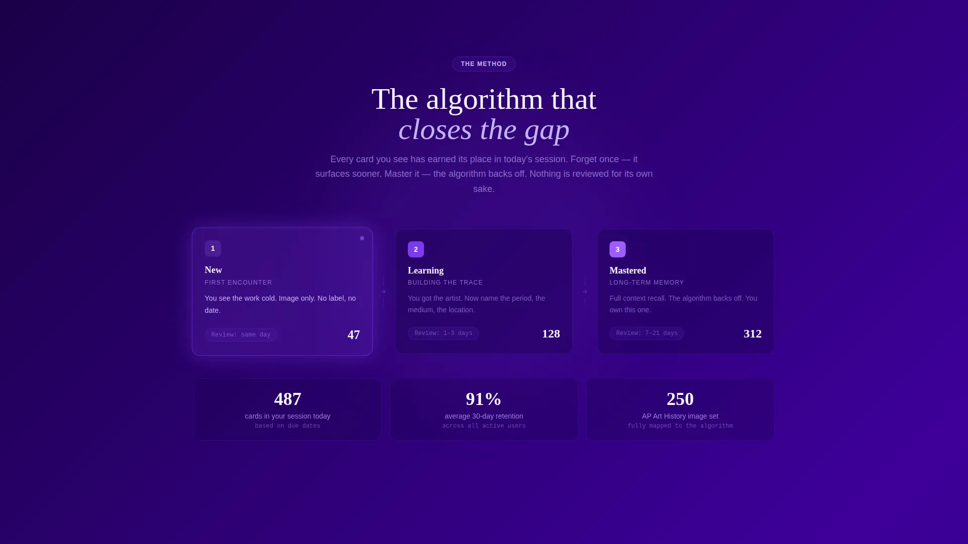 Fine Arts Flashcard App Landing Page Template