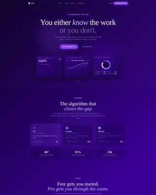Fine Arts Flashcard App Landing Page Template