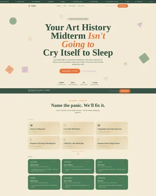 Fine Arts Homework Help Landing Page Template