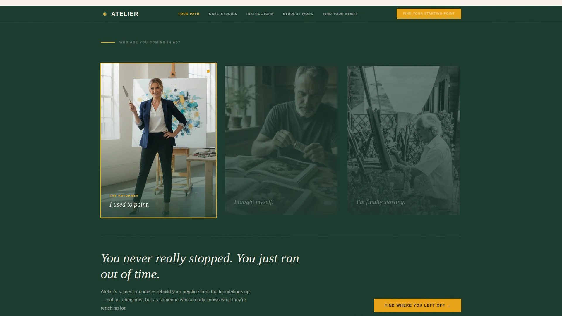 Fine Arts Online Course Landing Page Template