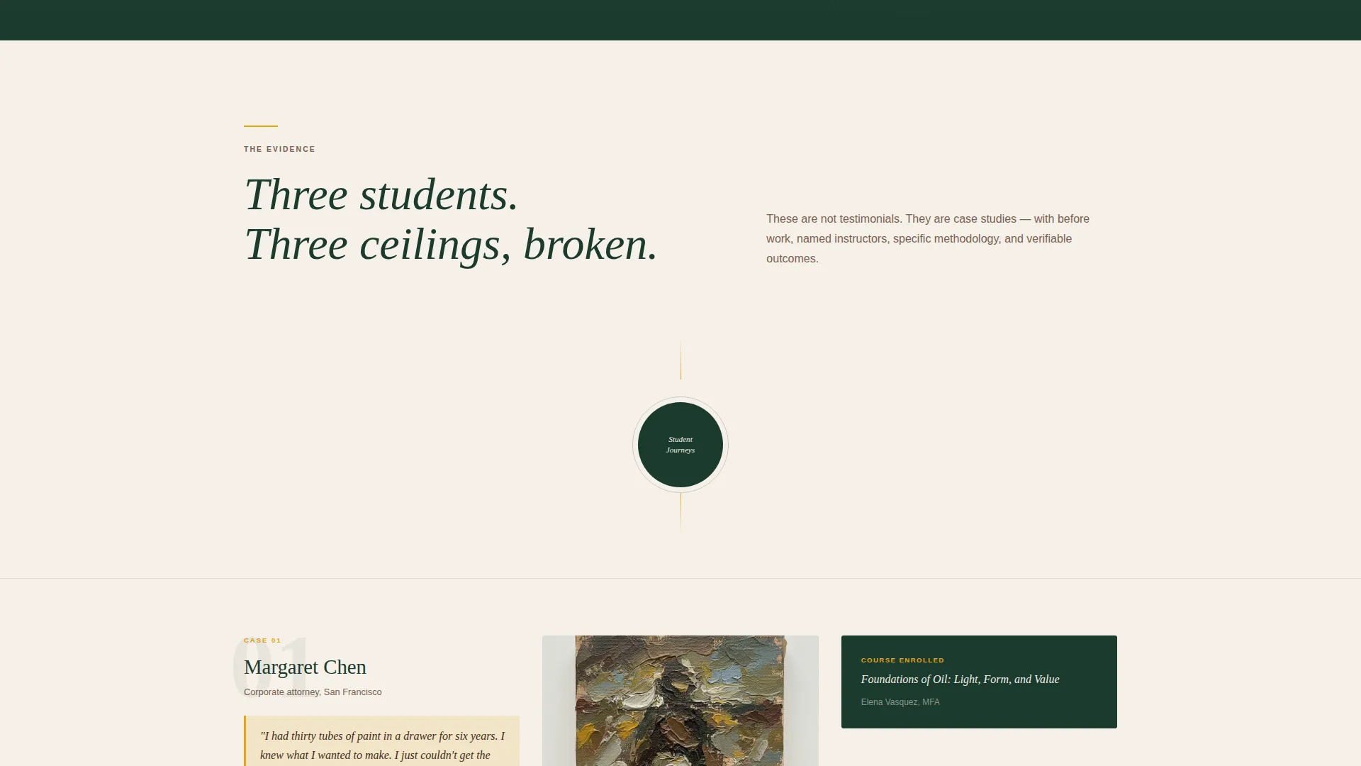 Fine Arts Online Course Landing Page Template