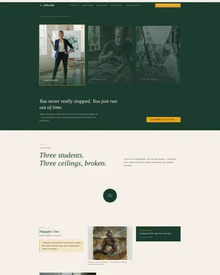 Fine Arts Online Course Landing Page Template