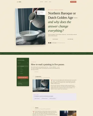 Fine Arts Study Guide Landing Page Template