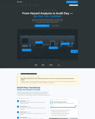 Food Safety Certification Consultancy Landing Page