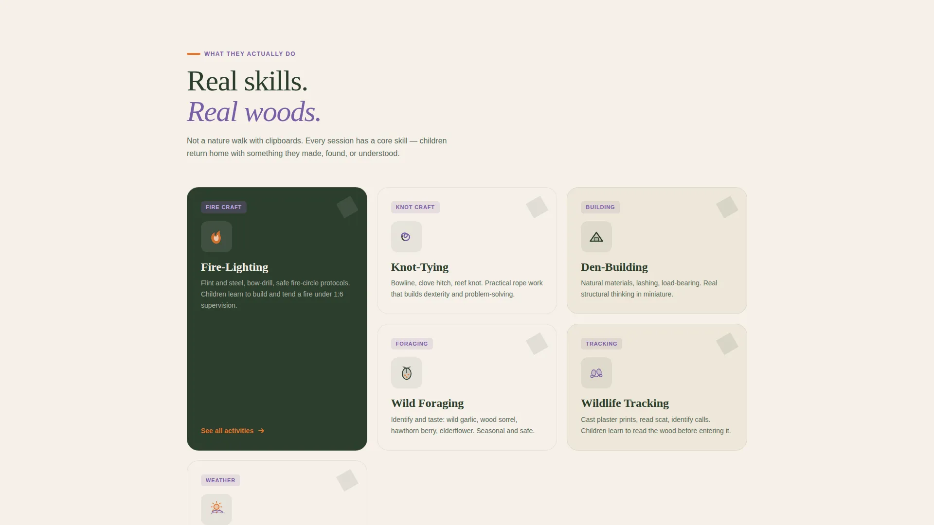 Forest School Landing Page Template | Playful Geometric