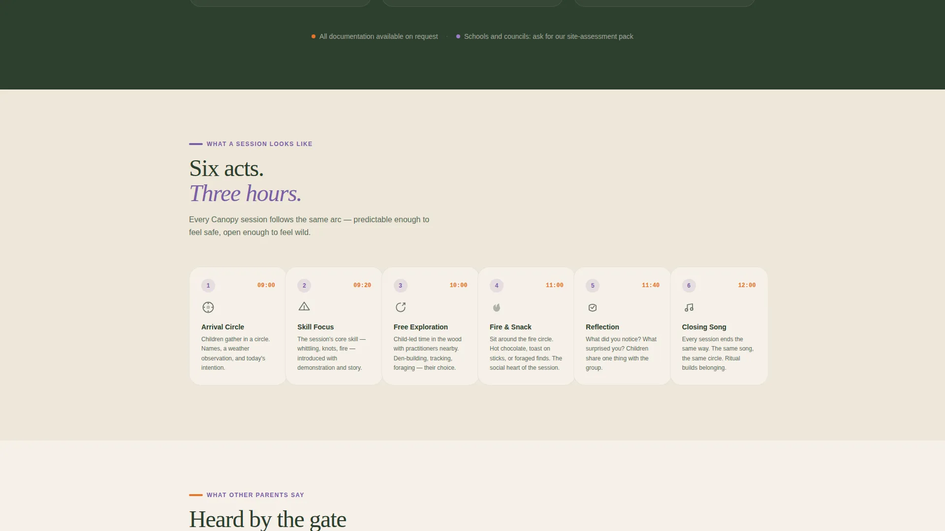 Forest School Landing Page Template | Playful Geometric
